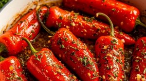 Закуска из запечённого болгарского перца.