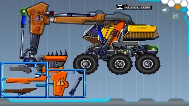 Robot Excavator Game | Toy Robot War Acool.com смотреть онлайн