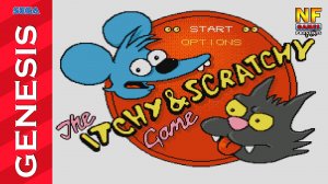 The Itchy and Scratchy Game. Difficult (Hard) Mode. Sega Genesis [No Damage Walkthrough] Sega | SMD