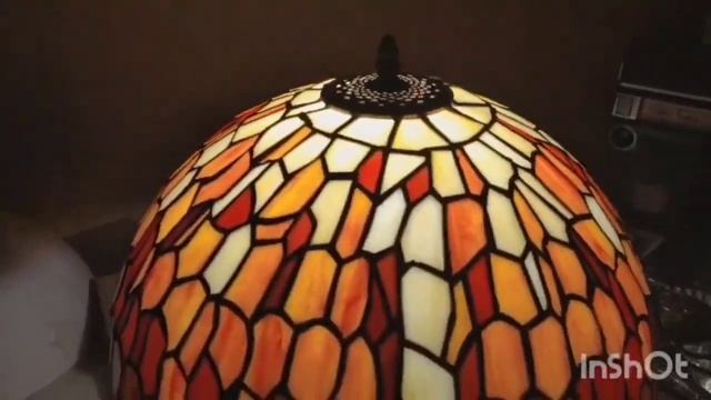 Лампа Tiffany (тема "Вулканы") D 40 см. смотреть онлайн