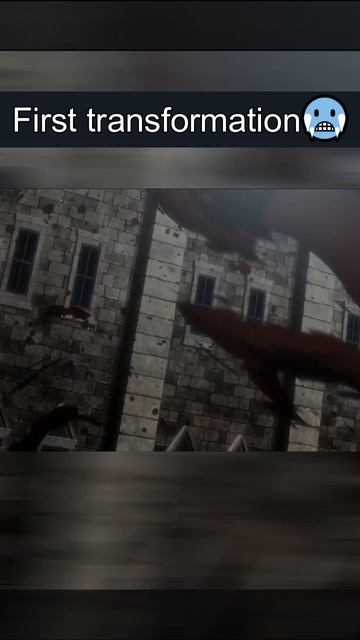 First transformation🥶 Attack on Titan смотреть онлайн