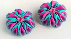 Бантики зефирки из репсовой ленты
