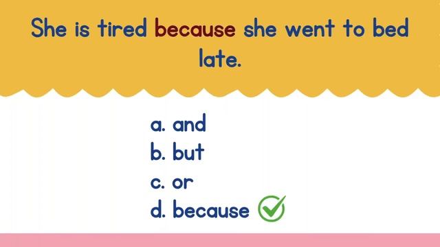 Quiz on and , but , or , because _ English Grammar Practice Test Conjunction ESL смотреть онлайн