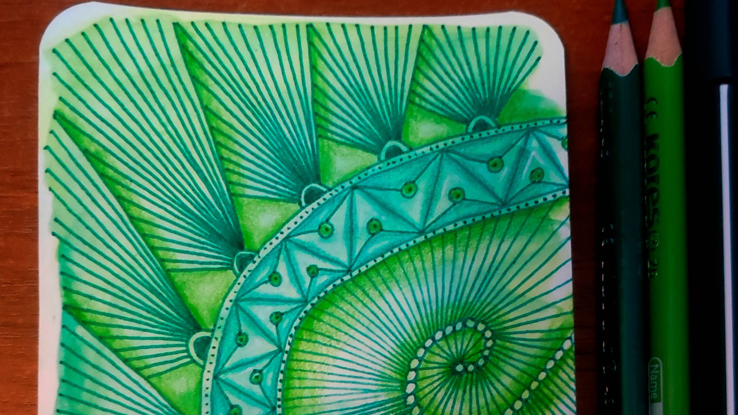 Зентангл Зеленый смотреть онлайн