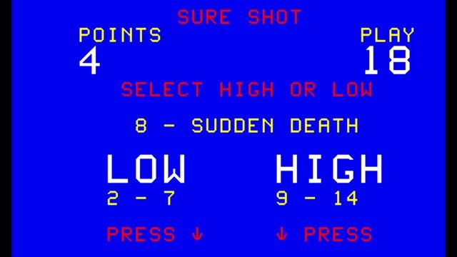 Sure Shot [Arcade] (1985) SMS Manufacturing Corp.
