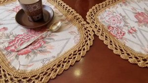 Универсальная красивая винтажная  салфетка обвязка крючком