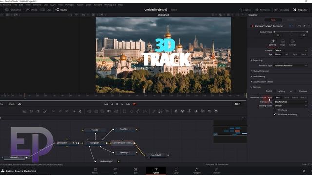 How To 3D Text Tracking in DaVinci Resolve Tutorial 🎥 3D Camera Tracker [+] смотреть онлайн