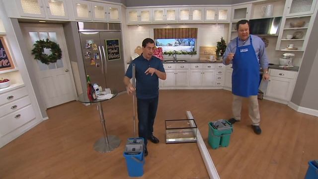 Minute Mop Wash & Dry Dual Chamber Bucket with 2 Microfiber Pads on QVC смотреть онлайн