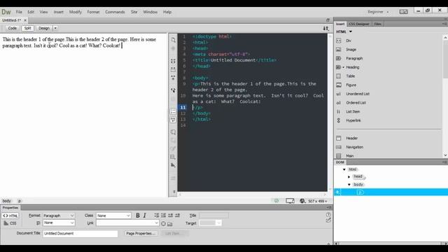 Adobe Dreamweaver CC Creating your first HTML page! смотреть онлайн
