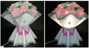 МК Красивая юбочка из изолона для букета.светильник из изолона.