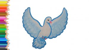 Как нарисовать Голубя поэтапно 🕊️