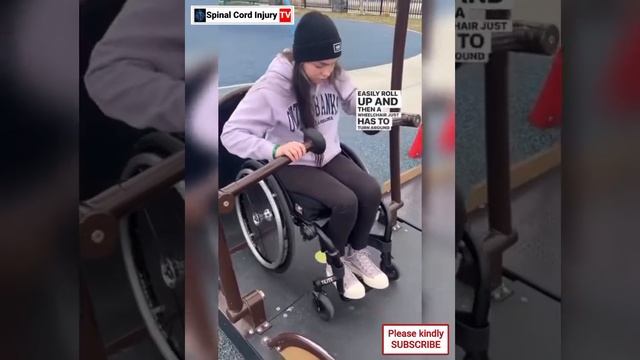 Paraplegic lady | adaptive wheelchair life with standing frame смотреть онлайн