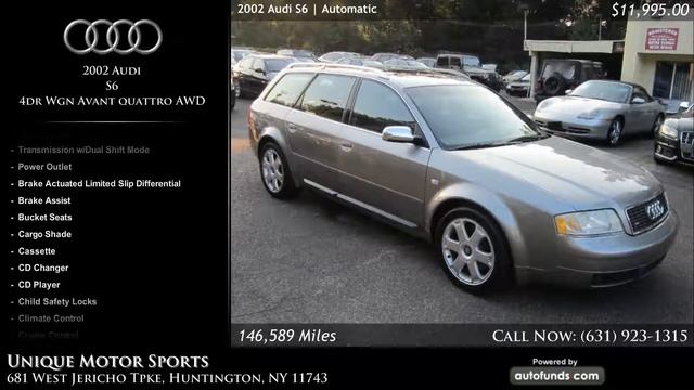 Used 2002 Audi S6 | Unique Motor Sports, Huntington, NY - SOLD смотреть онлайн