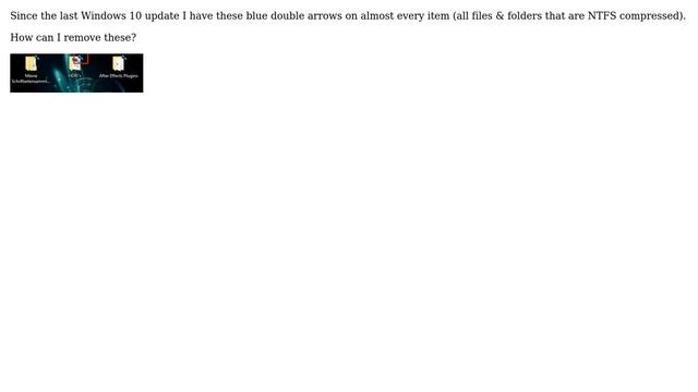 Hide NTFS compression blue double arrow icon overlay смотреть онлайн