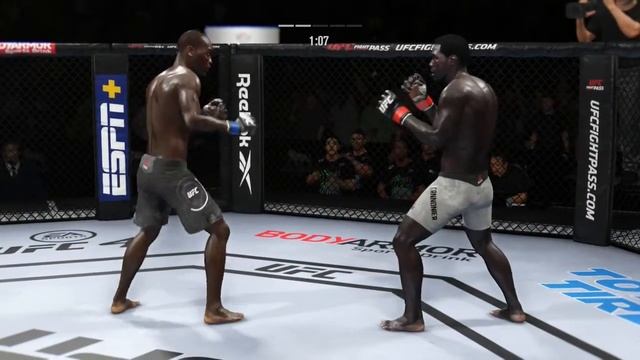 Jared Cannonier vs Derek Brunson Full Fight - UFC 4 Simulation смотреть онлайн