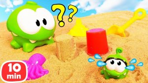 Ам Ням ищет Ам Няшу в песочнице  Строим детскую площадку — Игрушки для детей и игры в песочнице