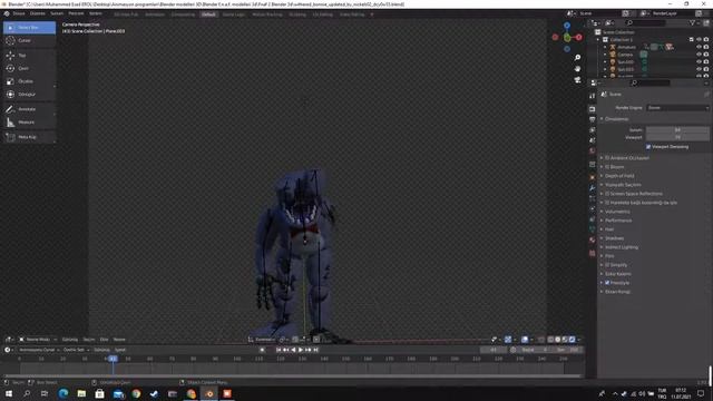 (BLENDER,FNAF) Withered Bonnie FNAF AR C.P.U. Eject Animation Test смотреть онлайн