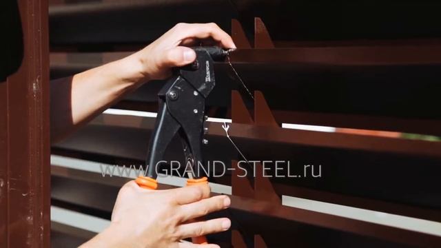 Забор-жалюзи GRAND-STEEL Premium смотреть онлайн