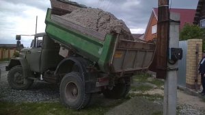 ЗИЛ-ММЗ-4502 доставка песка.