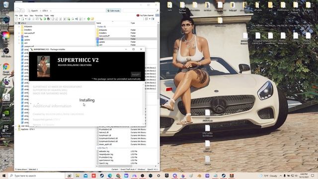 How to install V2 &V3 SUPERTHICC + clothes Female Mod for SP (Story Mode) GTAV PC (Tattoo Supported смотреть онлайн
