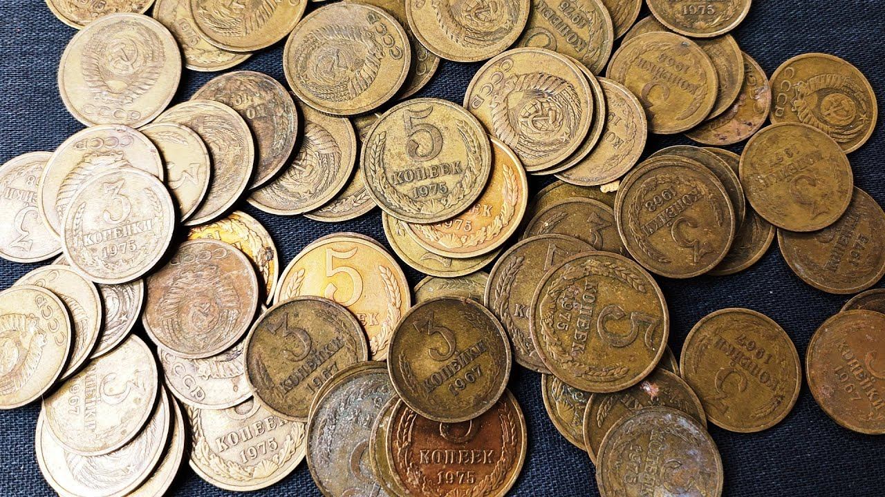 Распаковка письма с инвестиционно выгодными советскими монетами 1960х и 1975: трёшки и пятаки СССР смотреть онлайн