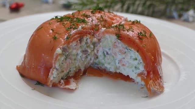 Лососевый купол – шикарная закуска на Новый год 🎇🐟 смотреть онлайн