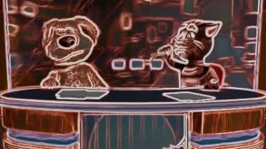 talking Tom Ben news slow motion neon