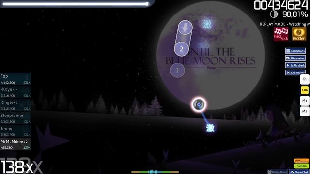 (osu!) Plutian - As the Blue Moon Rises (Hard) HDHR choke ;w; смотреть онлайн