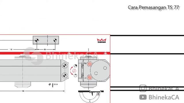 Dormakaba TS77 Size 3/4 Installation Manual смотреть онлайн