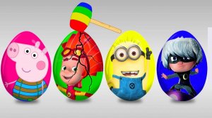Сюрприз MIX! Яйца с сюрпризом, герои в масках, свинка пеппа, фиксики, миньоны, мультики для детей