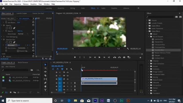Adobe premiere pro gaussian Blur And camera Blur effect tutorial// class 16 смотреть онлайн