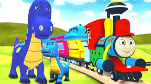 Мультики для детей про поезда, Мультики для малышей онлайн, Приключения потерянного малыша Динозавра