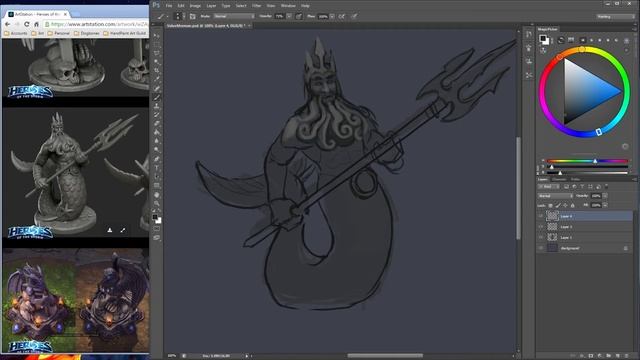 Merman Paint Sketch Timelapse смотреть онлайн
