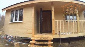 Каркасно-щитовой одноэтажный дом 6х8 метра с террасой от "Три Строителя" ||| Видео обзор