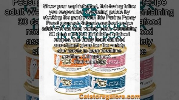Purina Fancy Feast Gourmet Naturals Seafood Adult Wet Cat Food Variety Pack - (30) 3 oz. Cans