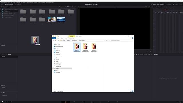 Import Image Sequence DaVinci Resolve смотреть онлайн