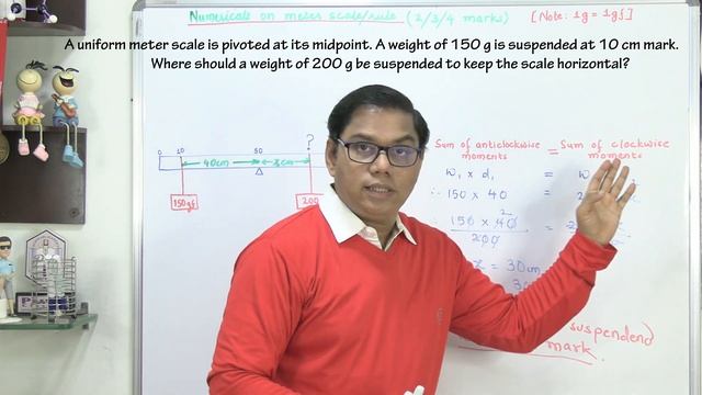 Uniform Metre Rule Numerical Physics Icse Class 10 Chapter 1 | Principle Of Moments Numericals L1
