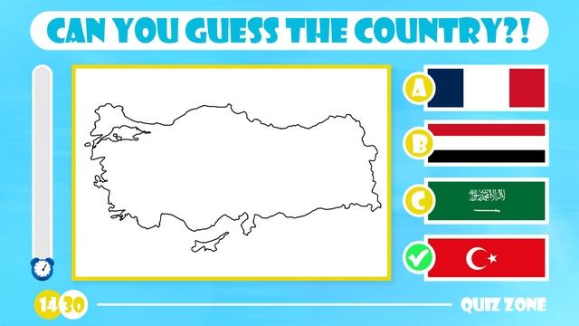 Guess the Country by its Outline 🌎🚩: How Well do you know the Countries' Border Shape?! смотреть онлайн