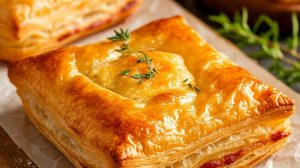 Готовим слойки с сыром.