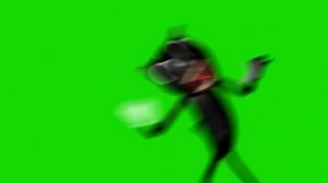 Cartoon cat Jumpscare green screen