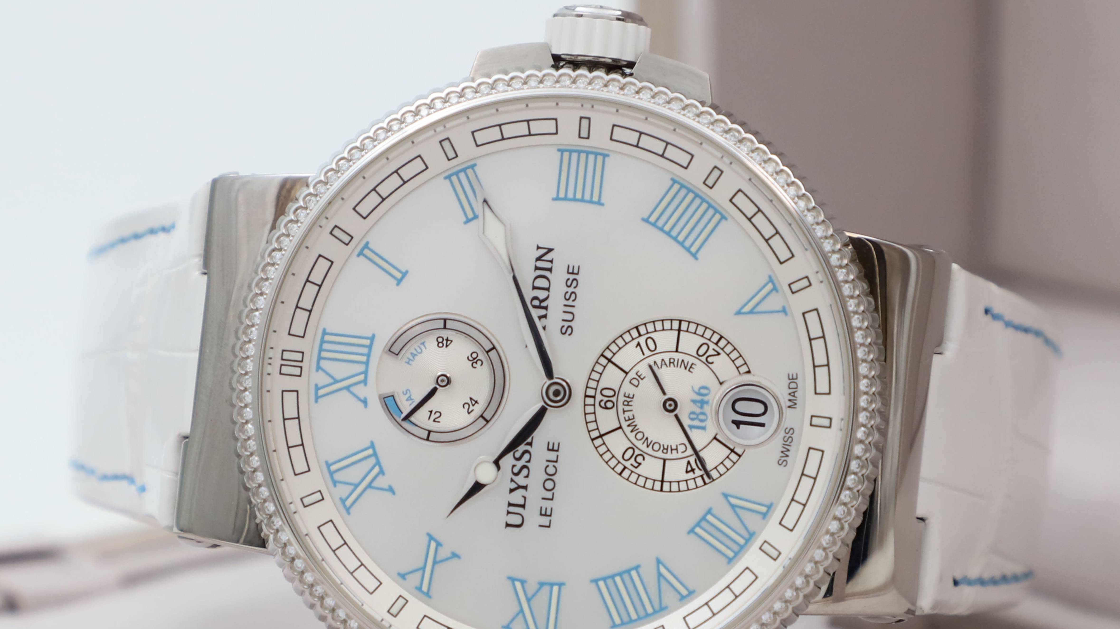 Ulysse Nardin Marine Chronometer Lady Manufacture 43 mm 1183-126B/430 смотреть онлайн