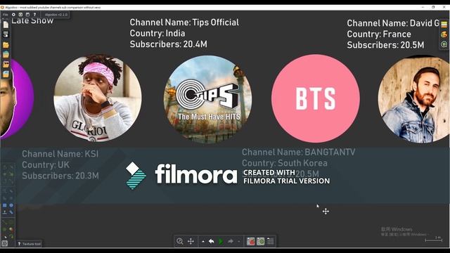 Most Subscribed YouTube Channels Subscriber Comparison