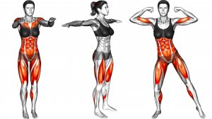 Упражнения Стоя для сжигания Жира на Животе