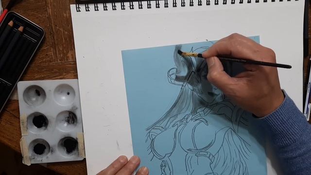 MOBILE LEGENDS - Selena , charcoal pencil drawing смотреть онлайн