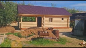 БАНЯ за ОДИН МИЛЛИОН Рублей. Баня из ОСИНЫ с ТЕРРАСОЙ из Бревна. ВИДЕО 2019 ГОД