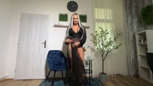 [4K] Transparent Black Dress & No Panties Try-On Haul Review
