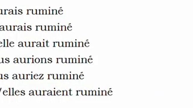Изучение французского языка = Спряжение глаголов = Ruminer смотреть онлайн
