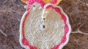 Прихватка Курочка крючком часть 4
