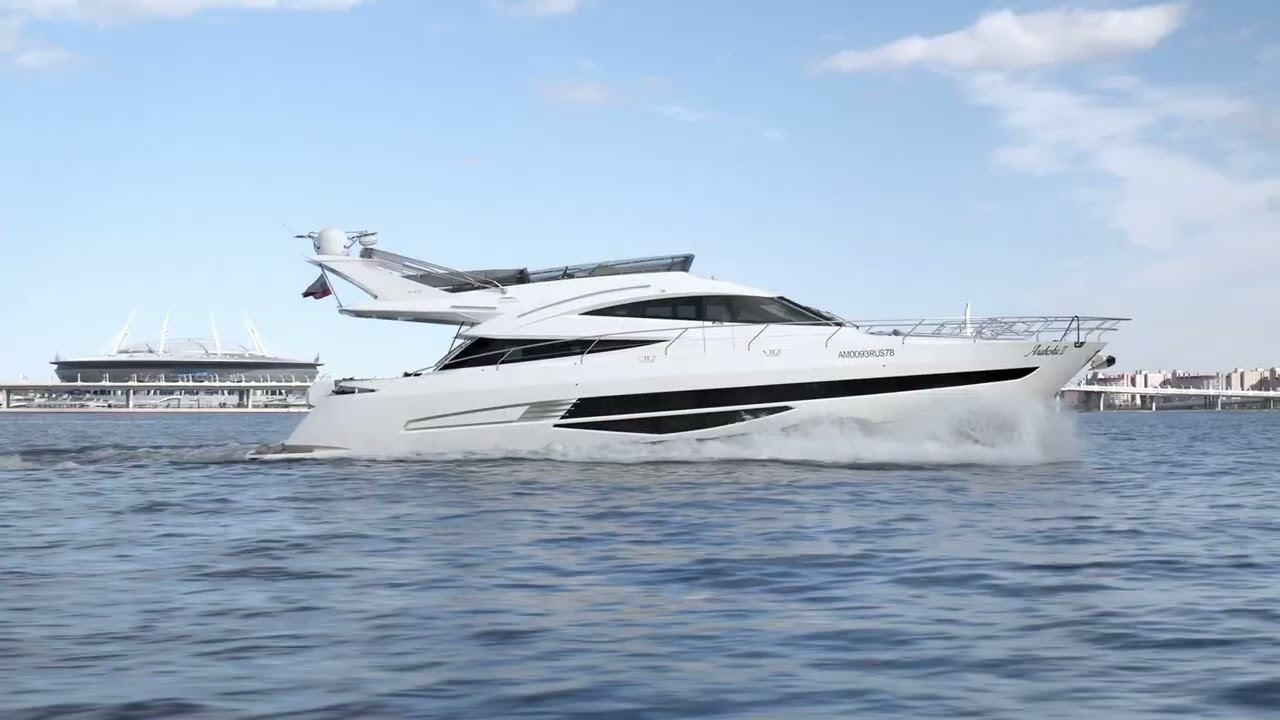 Обзор яхты Galeon 640. Аренда яхты Galeon 640 в Санкт-Петербурге.