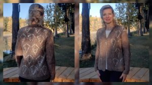 Кардиган "Листопад"/Пряжа Drops "Brushed Alpaca Silk"/ МК